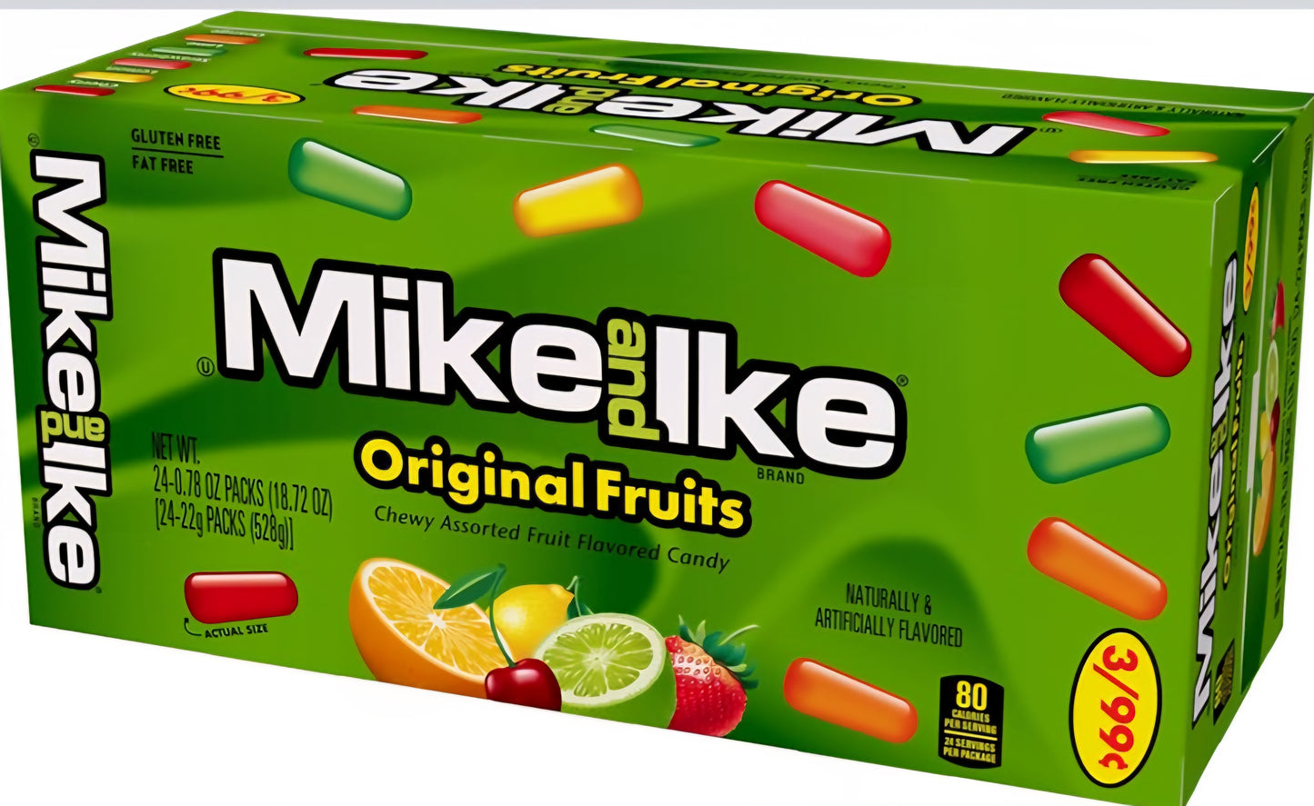 Mike and Ike Original Fruits Candy, 0.78 Ounce Box Pack of 24