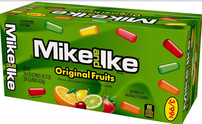 Mike and Ike Original Fruits Candy, 0.78 Ounce Box Pack of 24
