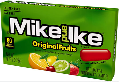 Mike and Ike Original Fruits Candy, 0.78 Ounce Box Pack of 24