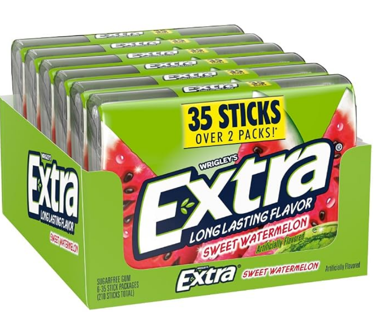 Wrigley's Extra Sweet Watermelon Gum 6-Pack 210 Sticks