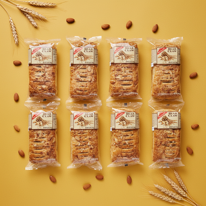 Bear Claw Box of 8 Flat Lay