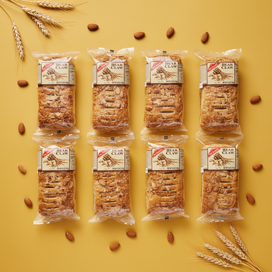 Bear Claw Box of 8 Flat Lay