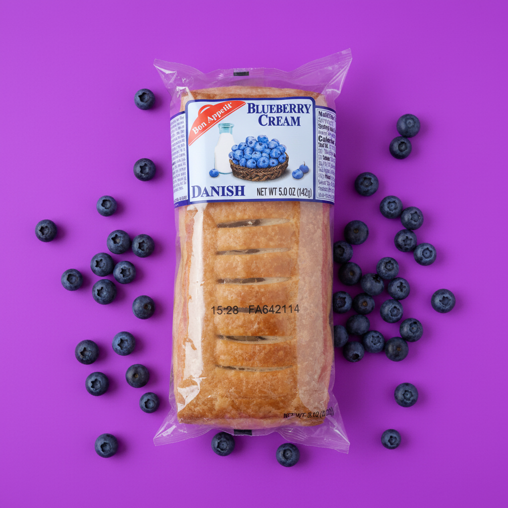 Blueberry Danish Purple Flat Lay