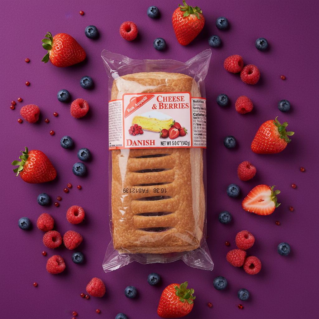 Cheese & Berries Berry Flat Lay
