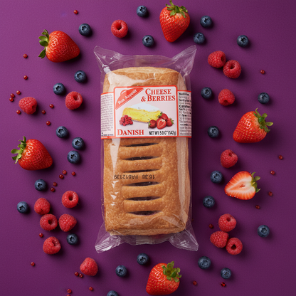 Cheese & Berries Berry Flat Lay