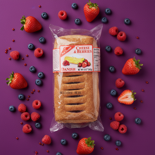 Cheese & Berries Berry Flat Lay