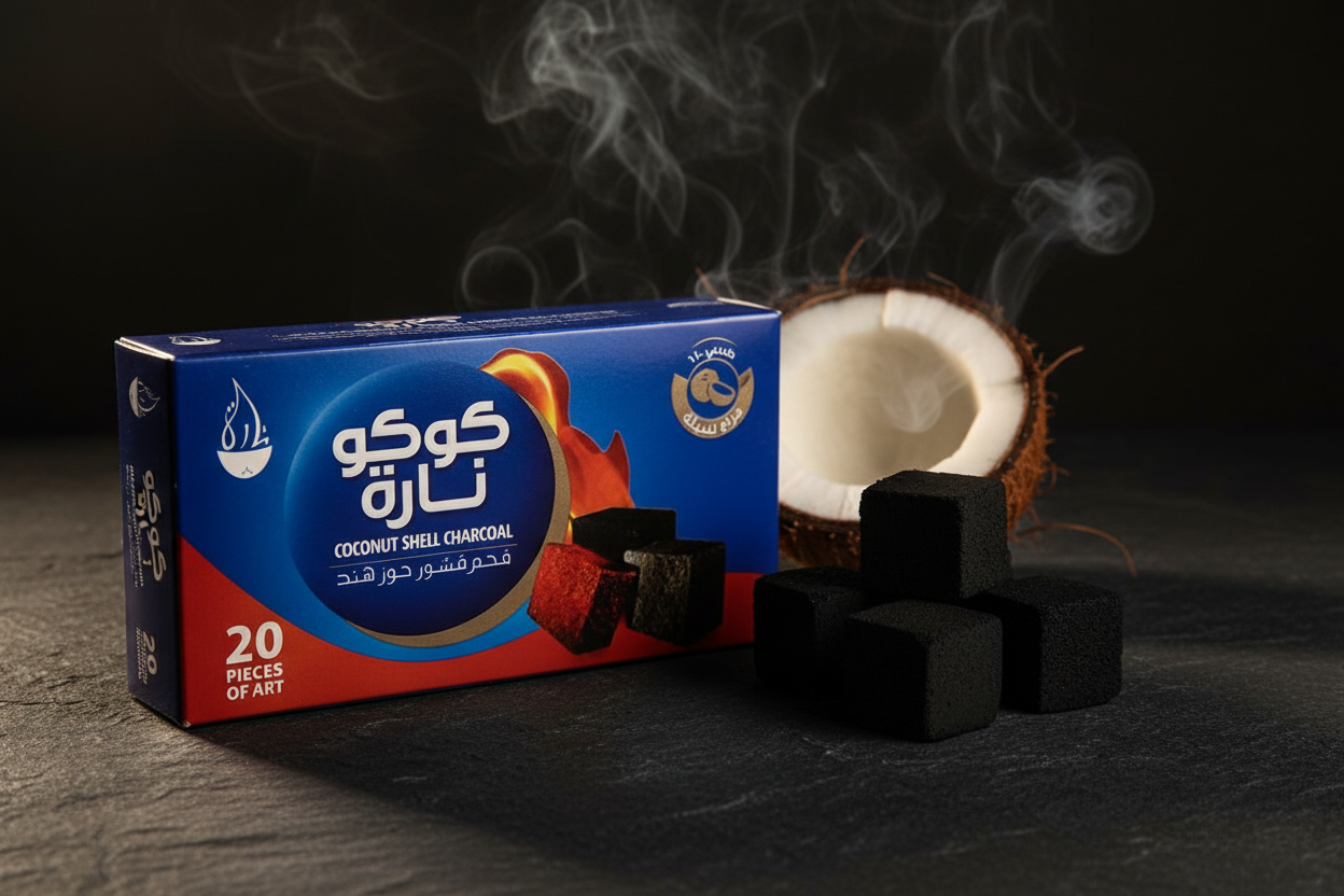 Coco Nara Hookah Charcoal 20 Piece Box