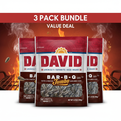 David BAR-B-Q Sunflower Seeds 3 Pack