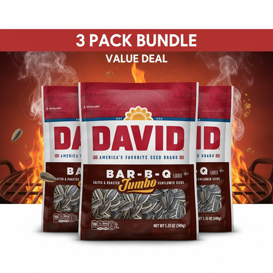 David BAR-B-Q Sunflower Seeds 3 Pack