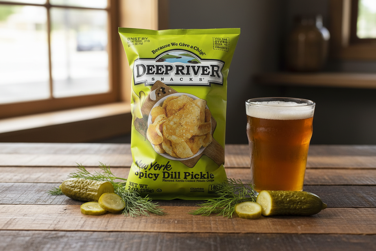 Deep River Snacks NY Spicy Dill Pickle Lifestyle