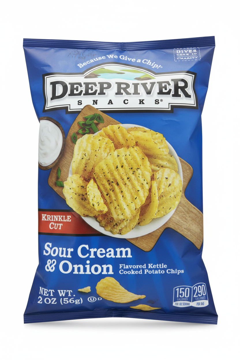 Deep River Snacks Sour Cream & Onion Enhanced