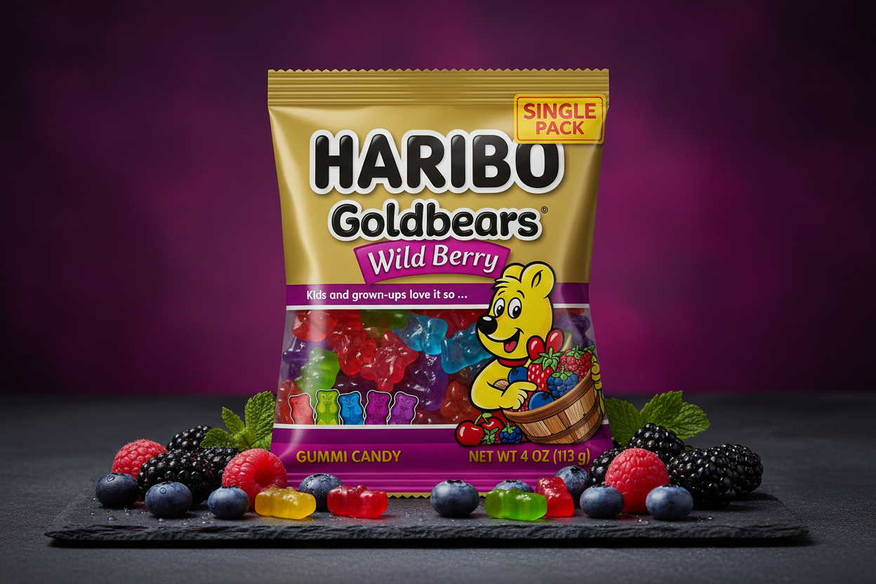 Haribo Gummies Goldbear Wild Berry 4 oz
