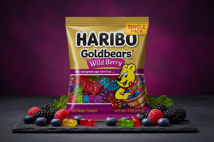 Haribo Gummies Goldbear Wild Berry 4 oz