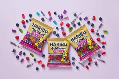 Haribo Gummies Goldbears Wild Berry 4 oz 3 Pack