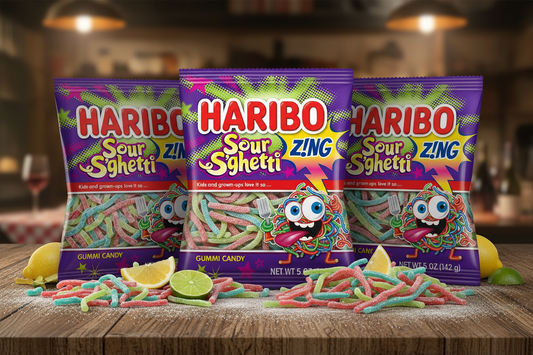 Haribo Gummies Sour S'ghetti 5 oz 3 Pack