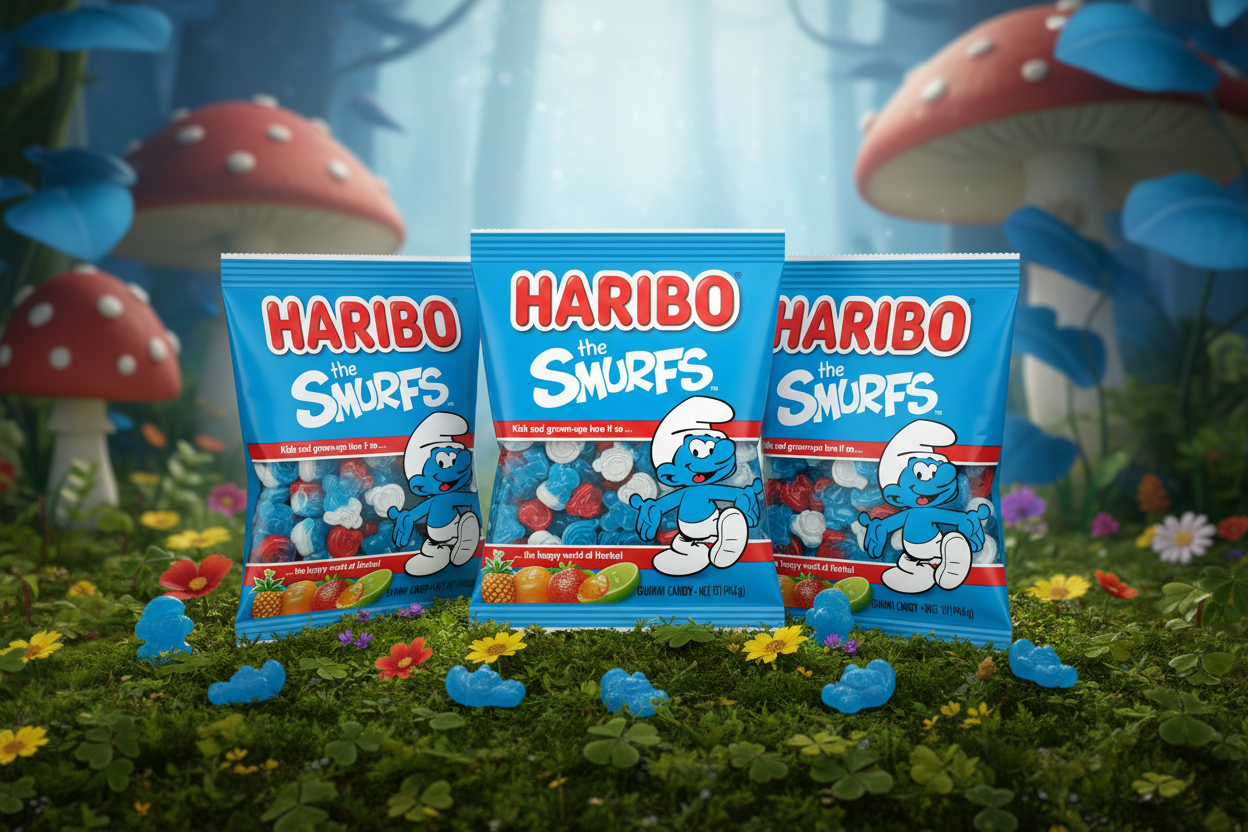 Haribo Gummies The Smurfs 4 oz 3 Pack