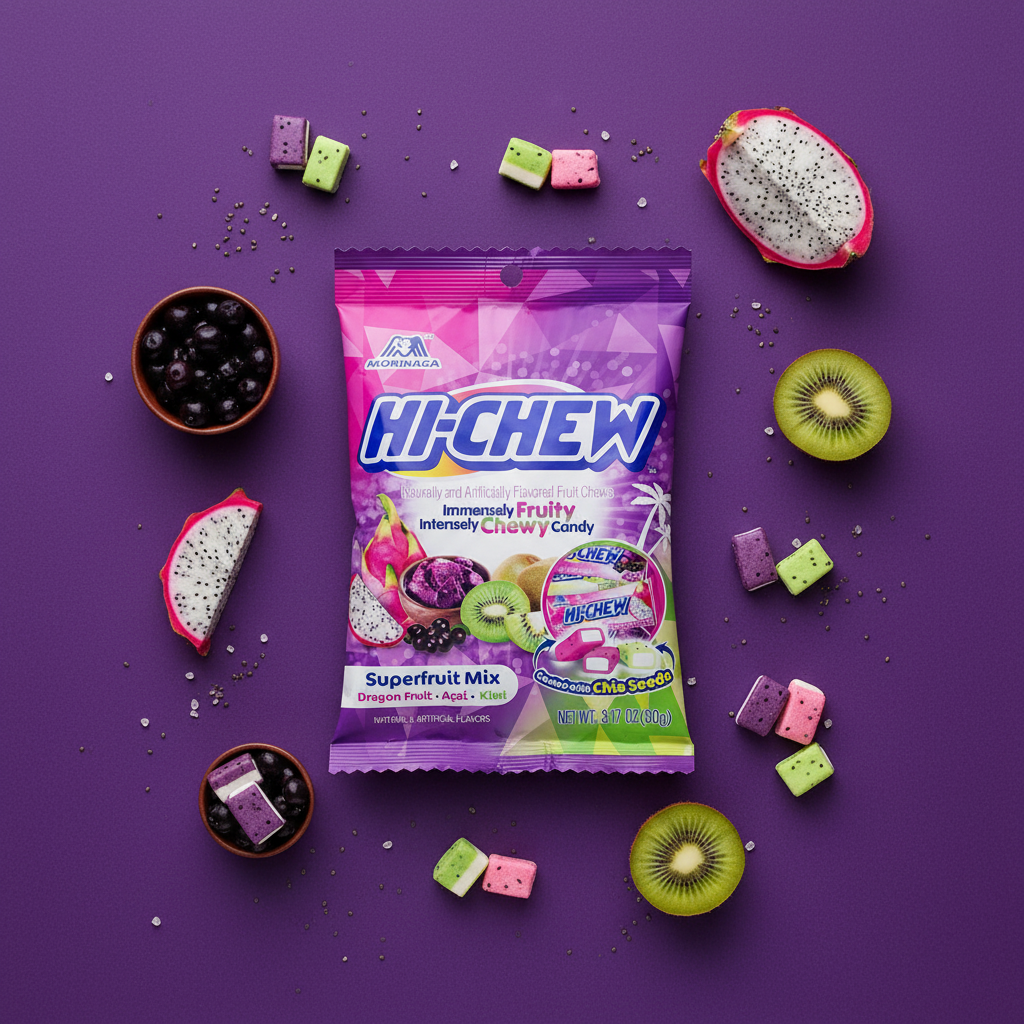 Hi-Chew Superfruit Flat Lay