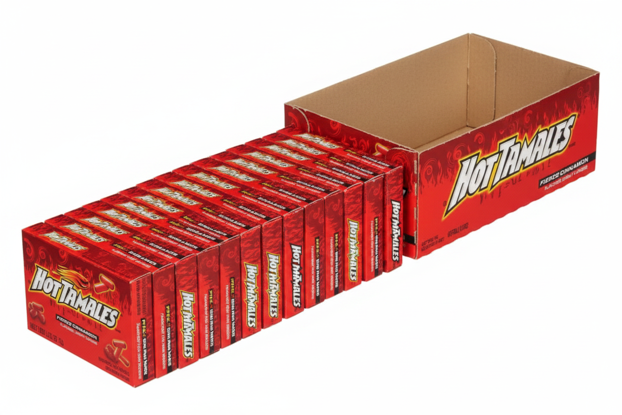 Hot Tamales Fanned Display