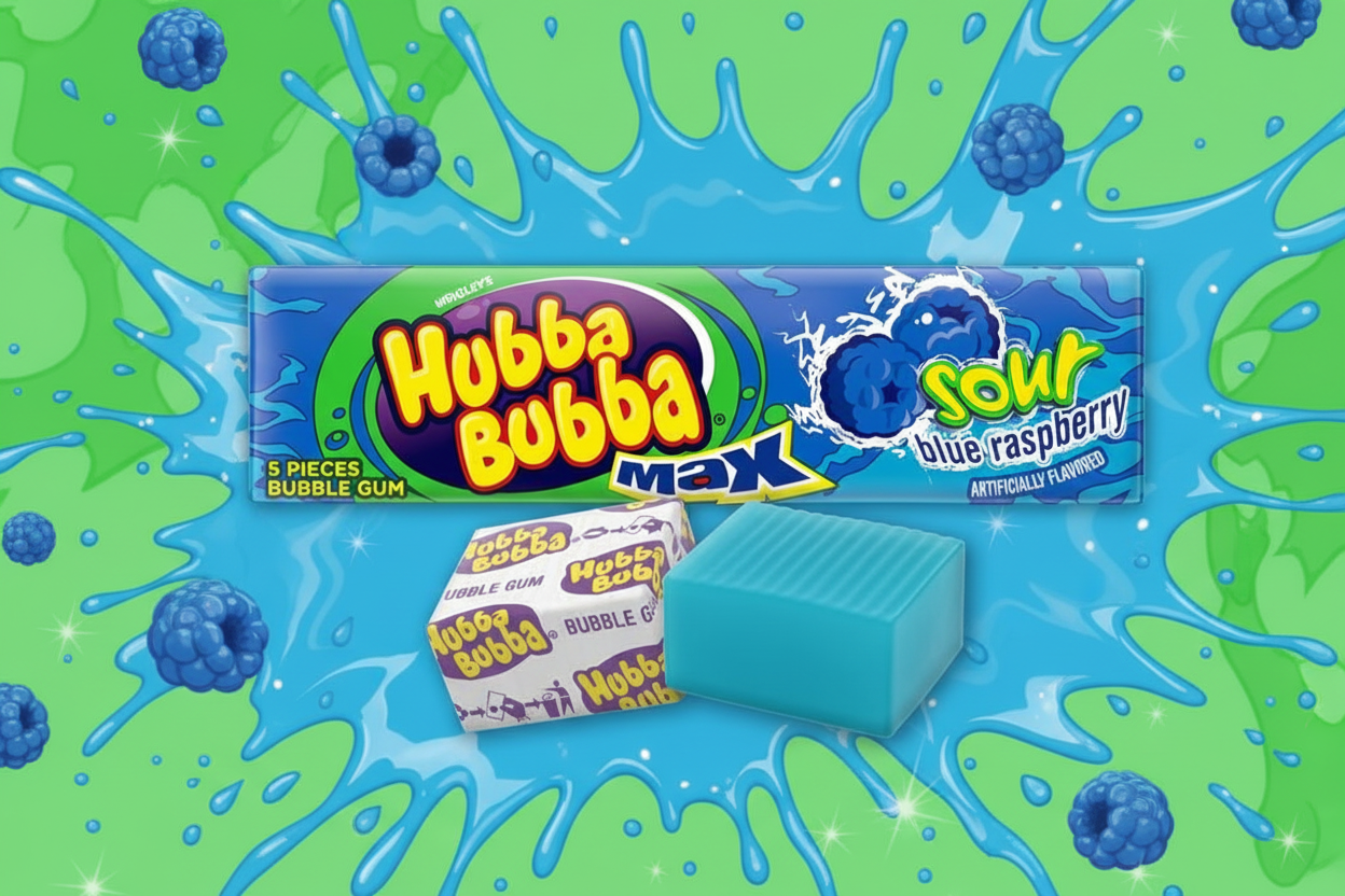 Hubba Bubba Sour Blue Raspberry Single Pack Lifestyle