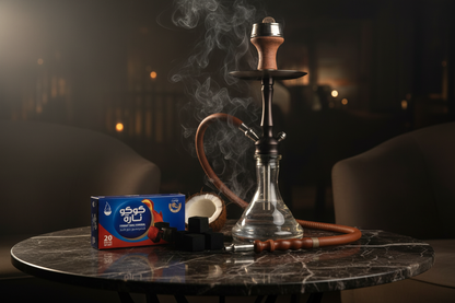 Coco Nara Hookah Charcoal premium hookah setup lifestyle