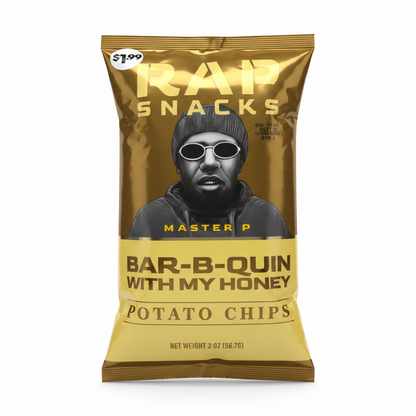 Rap Snacks Master P Bar-B-Quin with My Honey chips bag enhanced