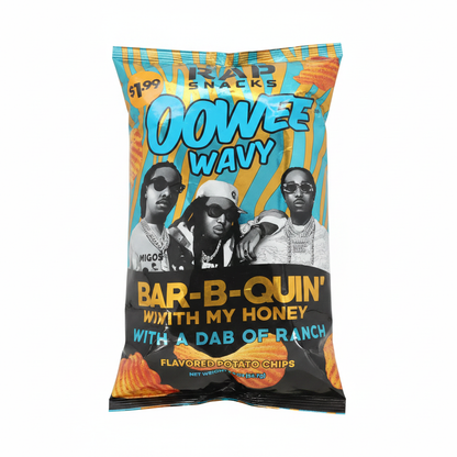 Rap Snacks Migos Oowee Wavy Bar-B-Quin chips bag front