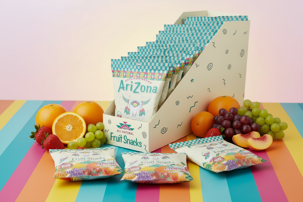 Arizona Gummies Mixed Fruit box of 12 tropical bulk case lifestyle