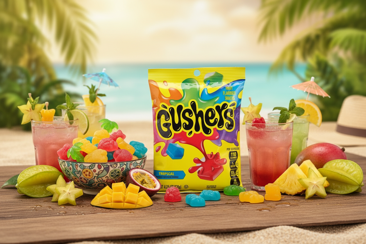 Gushers Tropical 4.25oz beach picnic lifestyle