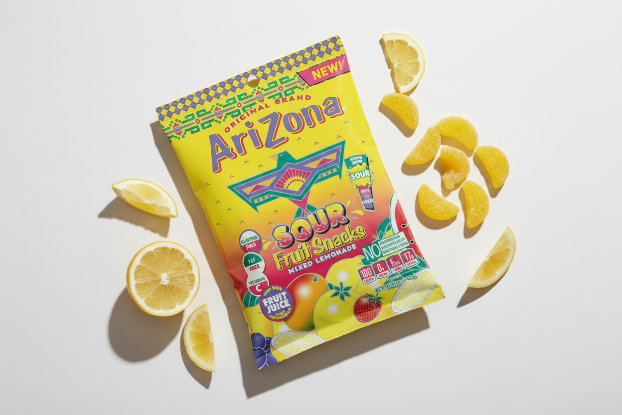 Arizona Sour Lemonade Gummies fresh lemon citrus lifestyle