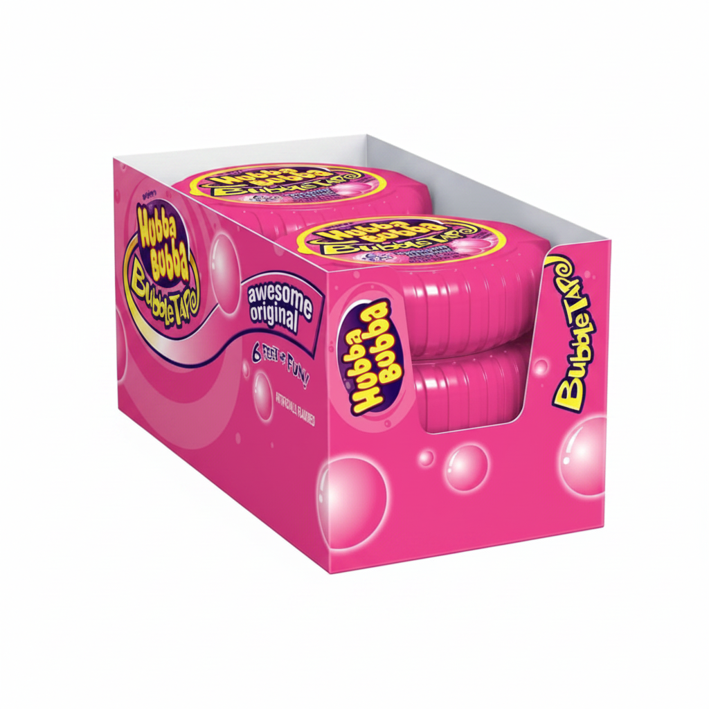 Hubba Bubba Bubble Tape Awesome Original Pack of 6 box