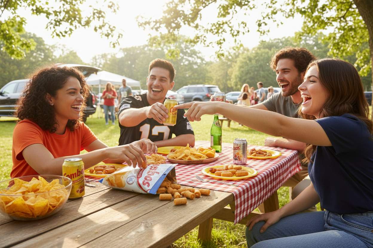 Combos Cheddar Cheese Pretzel Snacks tailgate party lifestyle