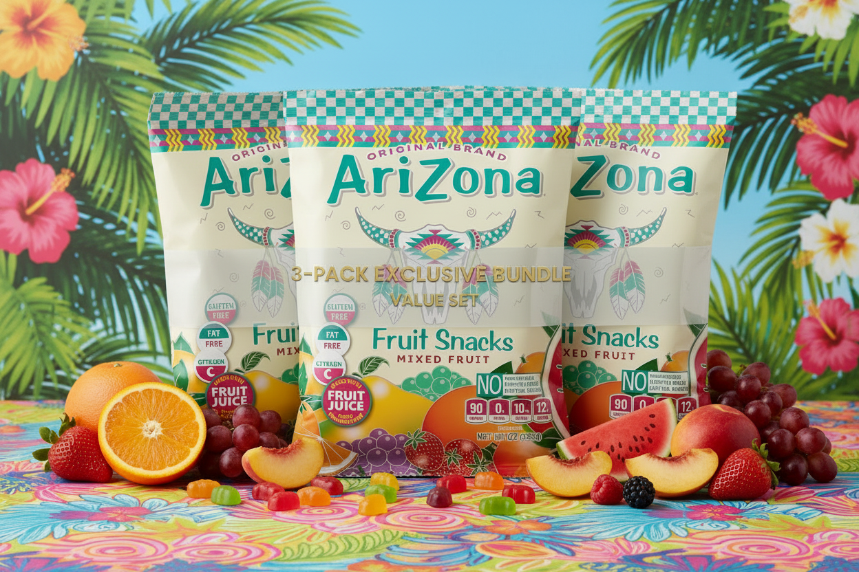 Arizona Gummies Mixed Fruit 3-pack tropical bundle lifestyle