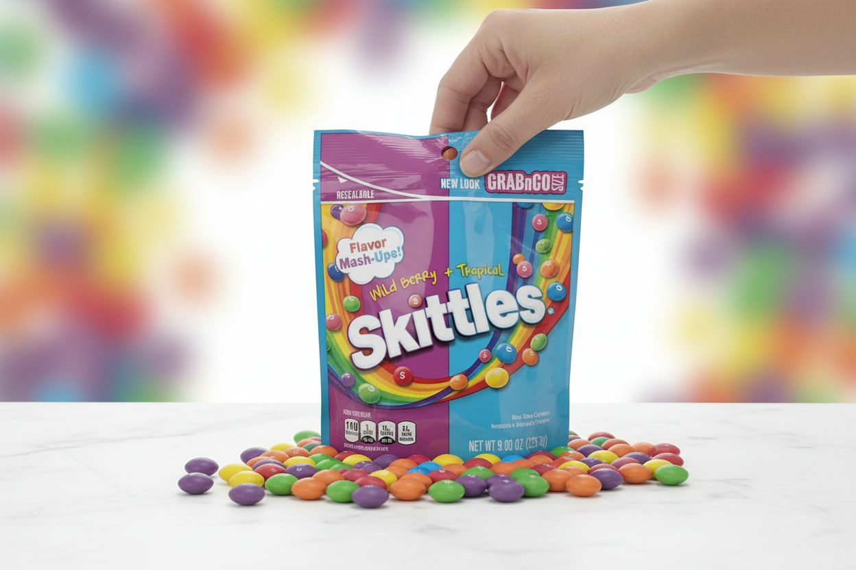 Skittles Mash-Ups hand reach marble lifestyle