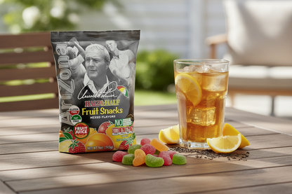 Arizona Arnold Palmer Gummies sunny patio tea lemonade lifestyle