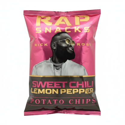 Rap Snacks Rick Ross Sweet Chili Lemon Pepper 2.5oz chips bag enhanced