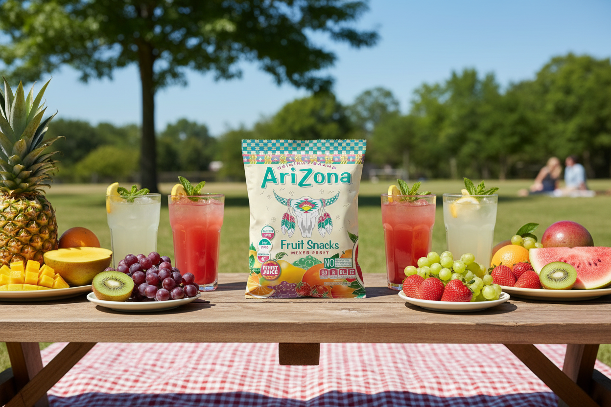 Arizona Gummies Mixed Fruit summer picnic lifestyle