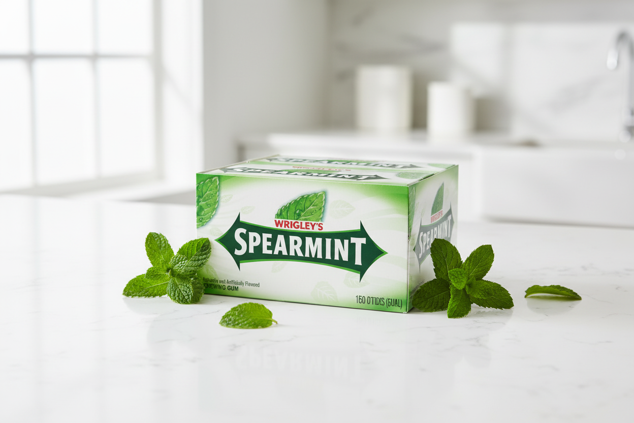 Wrigley's Spearmint Chewing Gum lifestyle photo