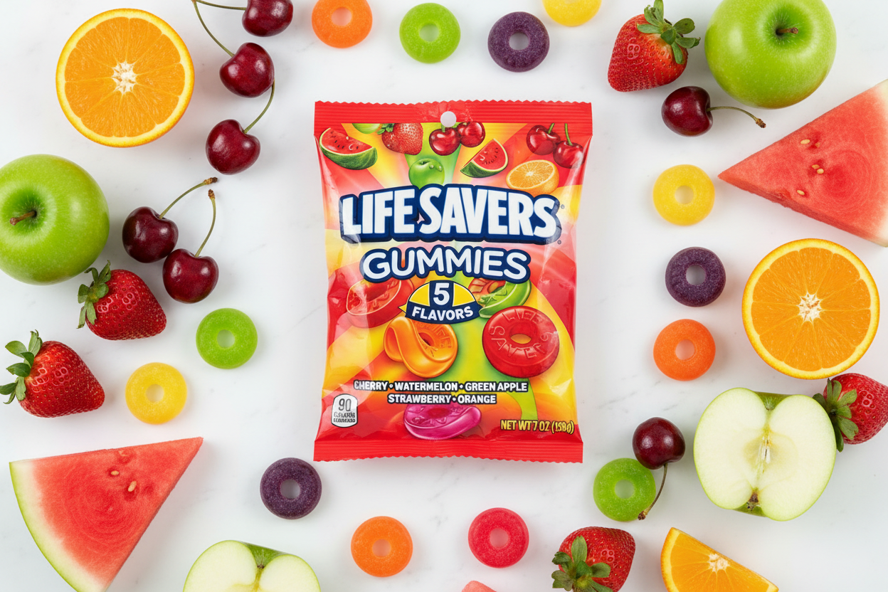Life Savers Gummies 5 Flavor – Fruit Flat Lay