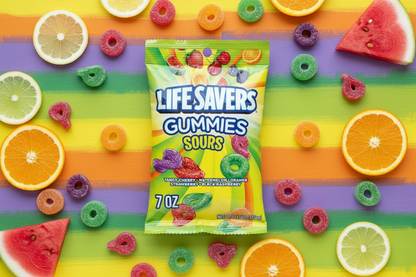 Life Savers Gummies Sours – Flat Lay
