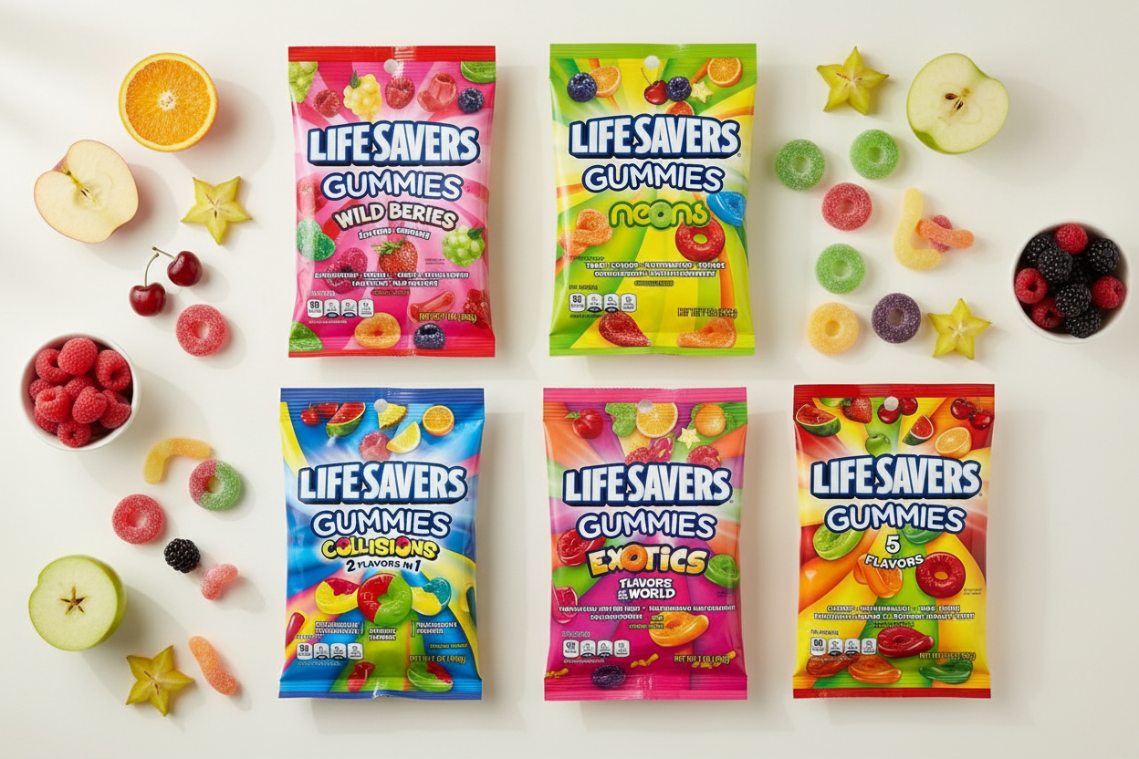 Life Savers Gummies Variety Pack – Rainbow Flat Lay