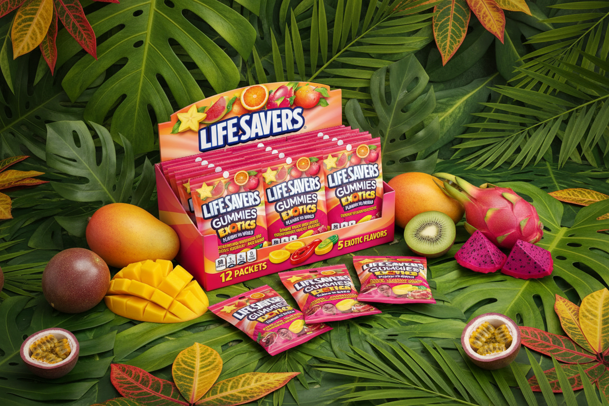Lifesaver Gummies Exotics 7oz Bag Box of 12