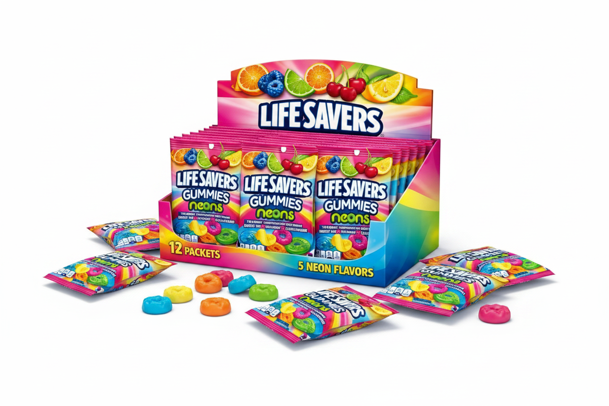 Lifesaver Gummies Neons 7oz Bag Box of 12