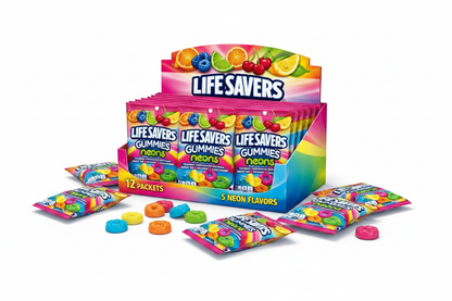 Lifesaver Gummies Neons 7oz Bag Box of 12