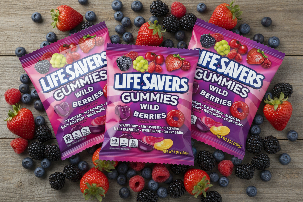 Lifesaver Gummies Wild Berries 7oz Bag 3 Pack