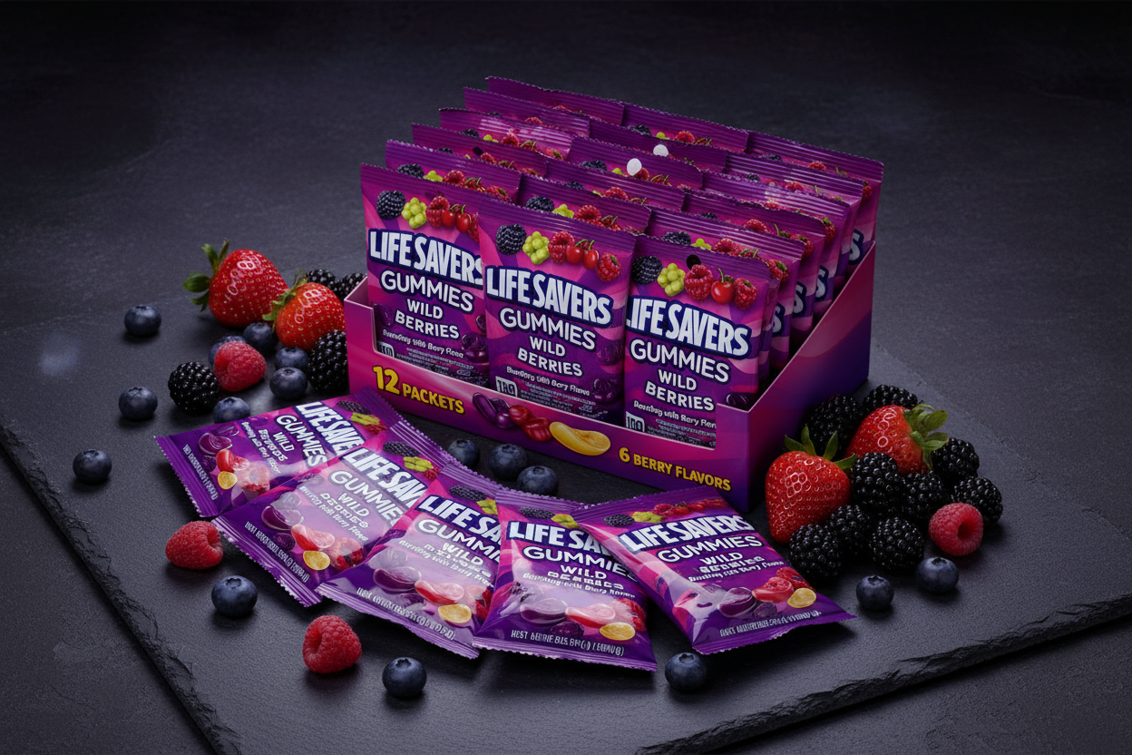 Lifesaver Gummies Wild Berries 7oz Bag Box of 12