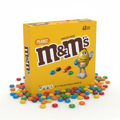 M&M Peanut Regular Size Box of 48