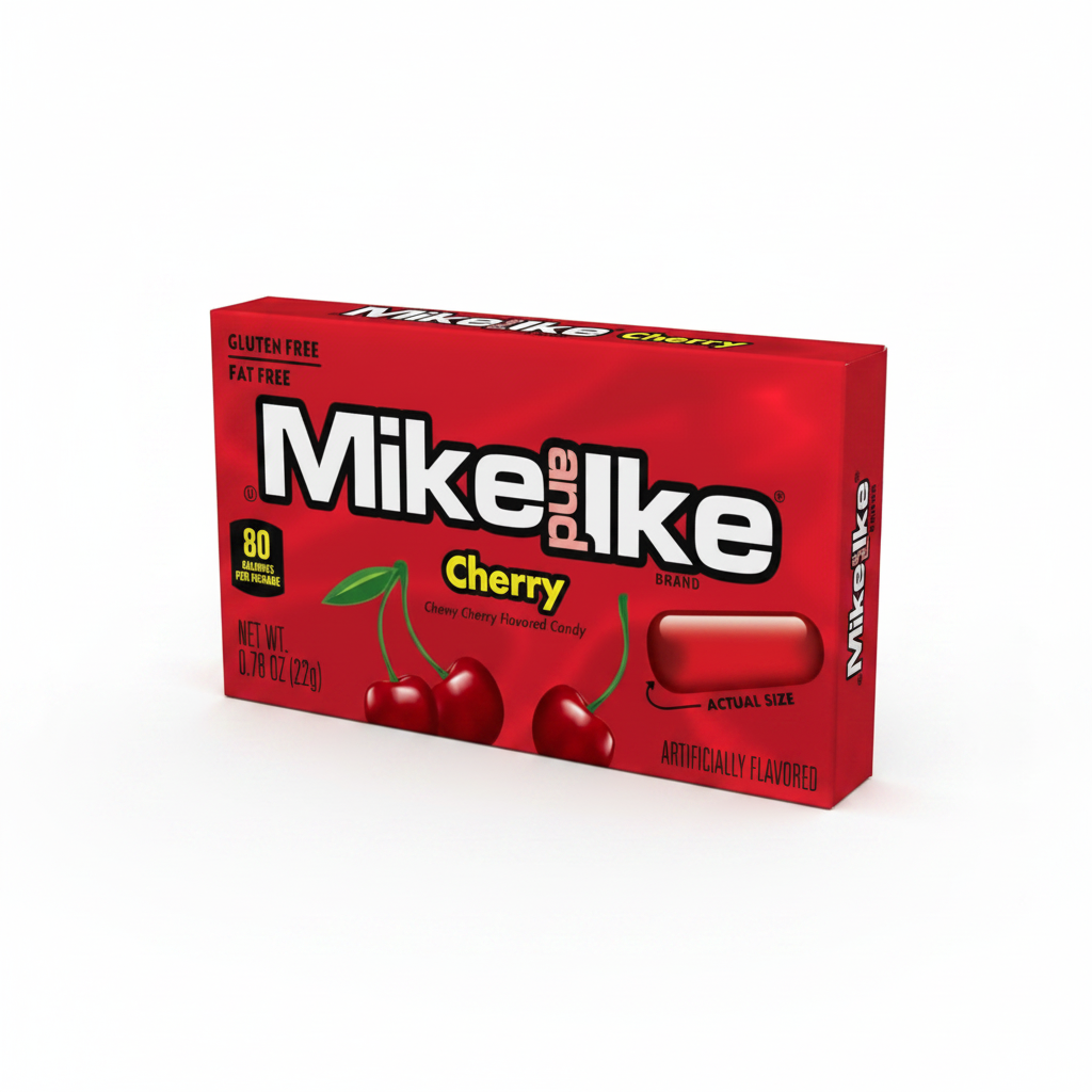 Mike and Ike Cherry Single Box Enhanced