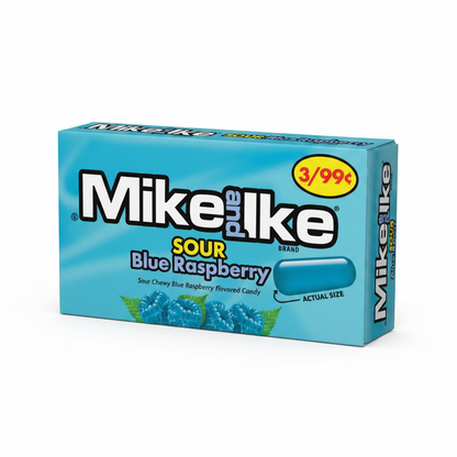 Mike and Ike Sour Blue Raspberry Single Box Enhanced
