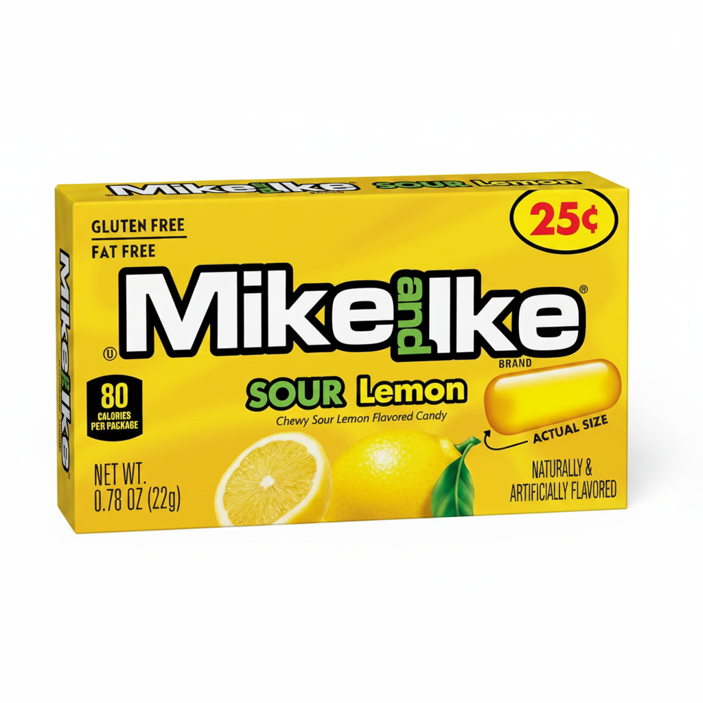Mike and Ike Sour Lemon Single Box Enhanced
