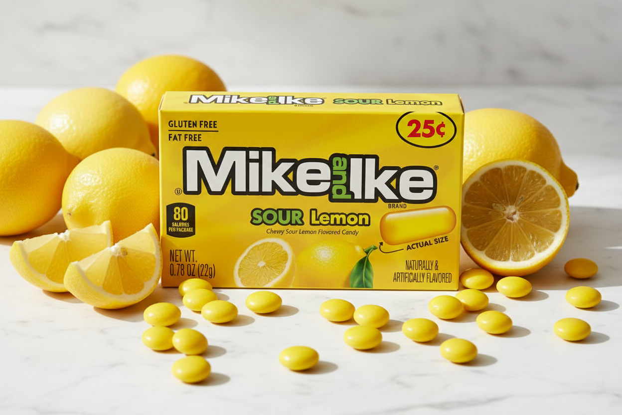 Mike and Ike Sour Lemon Single Box Lifestyle